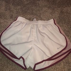 White Nike shorts